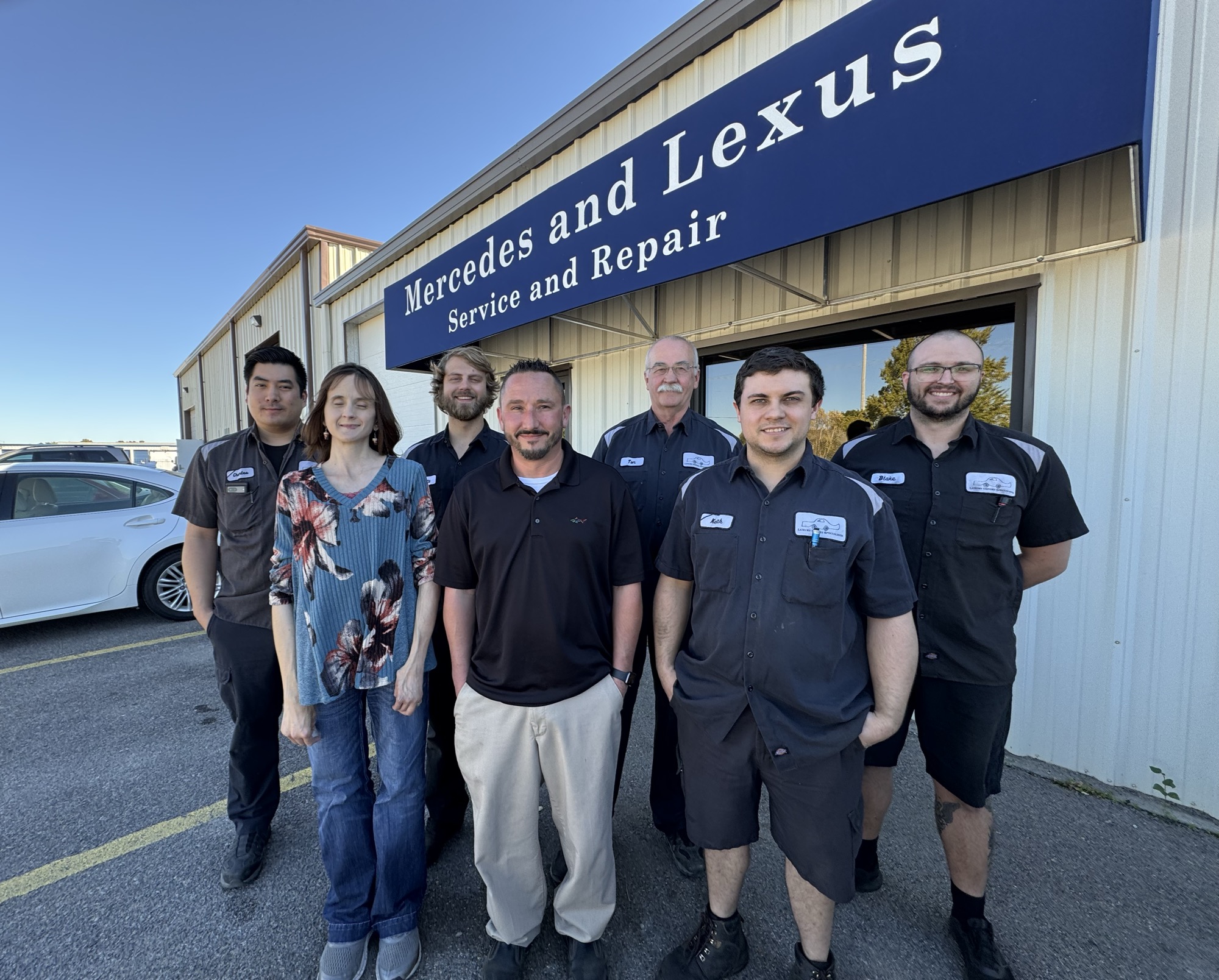 wichita mercedes repair shop team photo